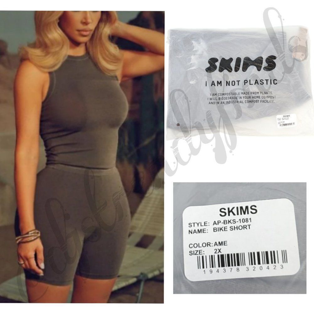 SKIMS Outdoor Basics Bike Shorts High Rise in AMETHYST Plus Size 2X